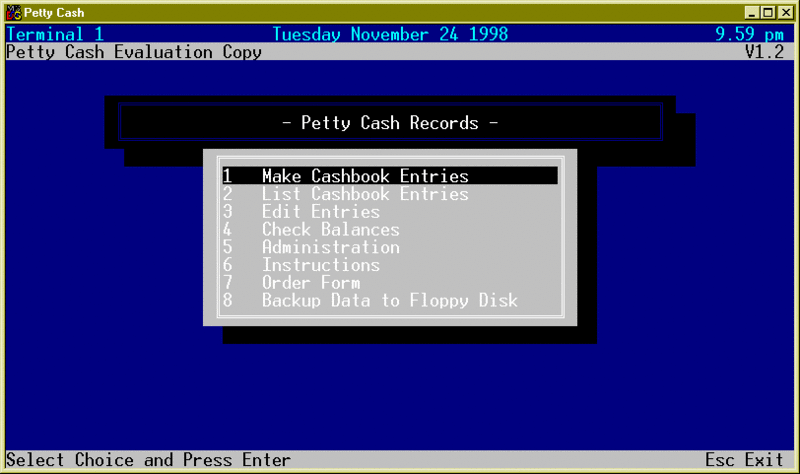 Petty Cash Screenshot